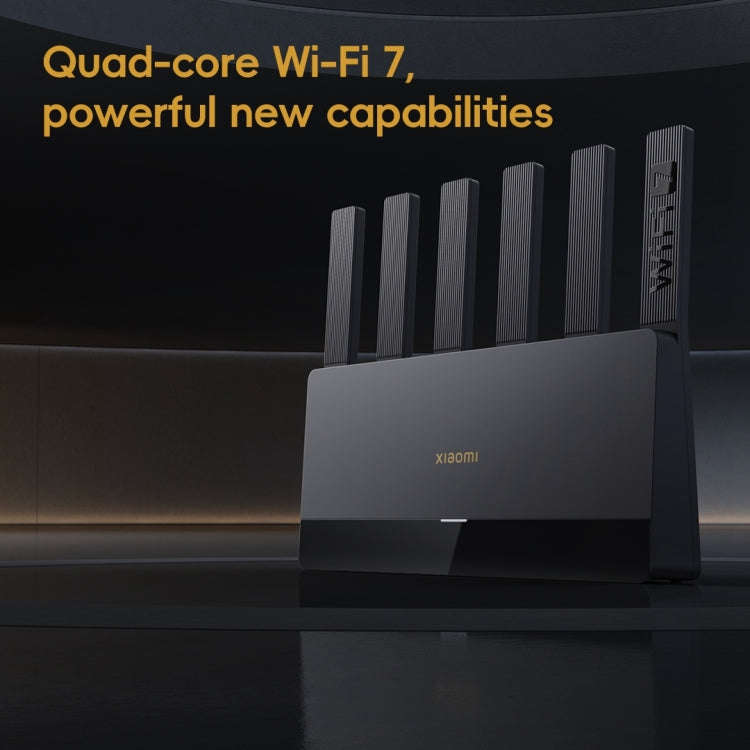 Xiaomi Router BE6500 WiFi 7 2.4GHz 5.0GHz Dual Band 4-Core 2.5G Port, US Plug (Black)