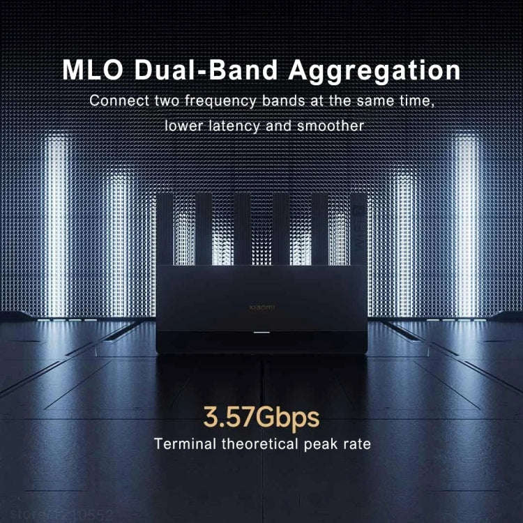 Xiaomi Router BE6500 WiFi 7 2.4GHz 5.0GHz Dual Band 4-Core 2.5G Port, US Plug (Black)