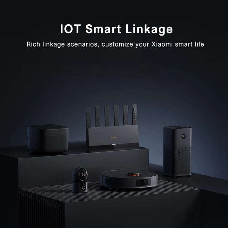 Xiaomi Router BE6500 WiFi 7 2.4GHz 5.0GHz Dual Band 4-Core 2.5G Port, US Plug (Black)