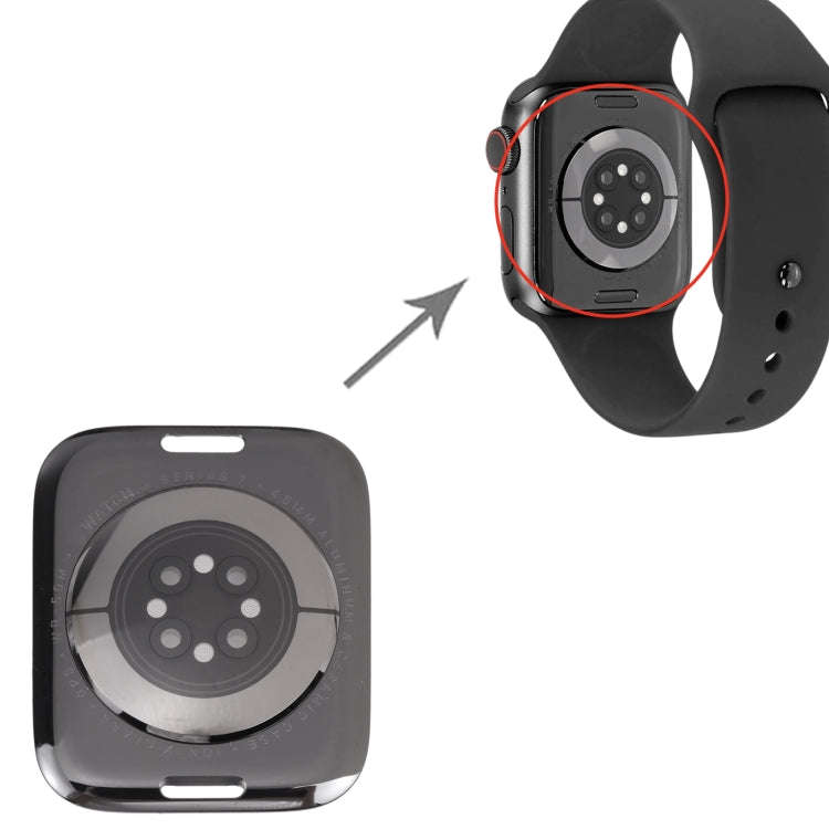 For Apple Watch Series 7 45MM GPS Version Glass Back Cover With Wireless Charging Coil