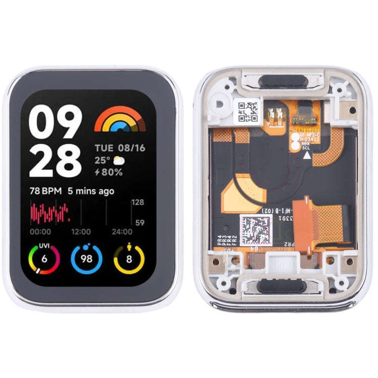 For Xiaomi Mi Band 8 Pro Original LCD Screen Digitizer Full Assembly with Frame (Silver)