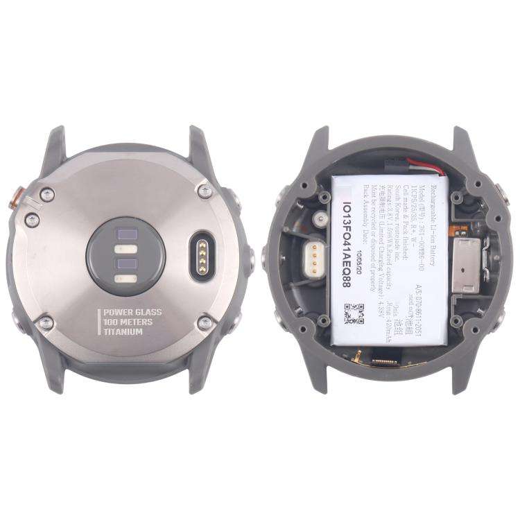 For Garmin Fenix 6x Original Disassembled Back Cover with Battery(Silver)