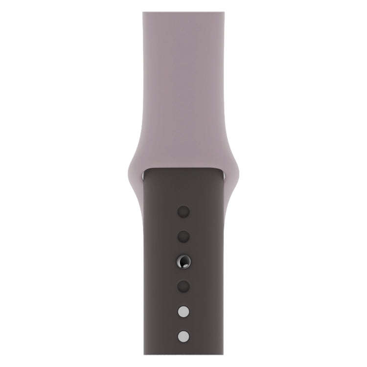 Double Color Silicone Watch Band for Apple Watch Series 3 & 2 & 1 42mm (Light Grey+Dark Gray)