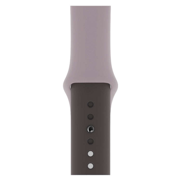 Double Colors Silicone Watch Band for Apple Watch Series 3 & 2 & 1 38mm (Light Grey+Dark Gray)