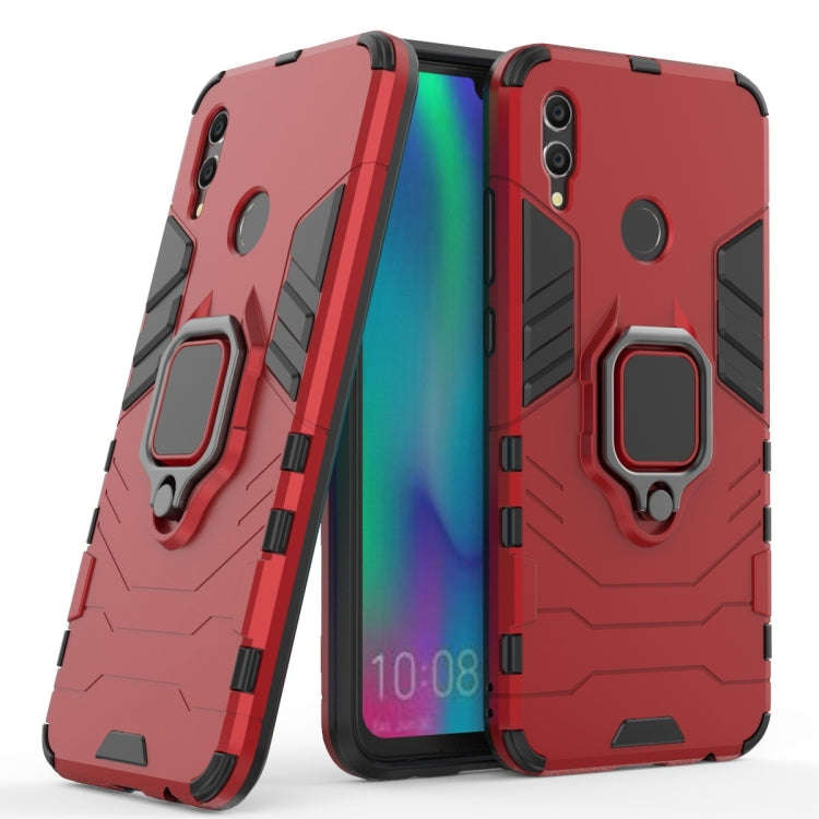 PC + TPU Shockproof Protective Case with Magnetic Ring Holder for Huawei Honor 10 Lite (Red)