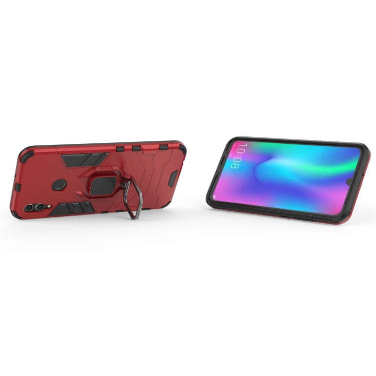 PC + TPU Shockproof Protective Case with Magnetic Ring Holder for Huawei Honor 10 Lite (Red)