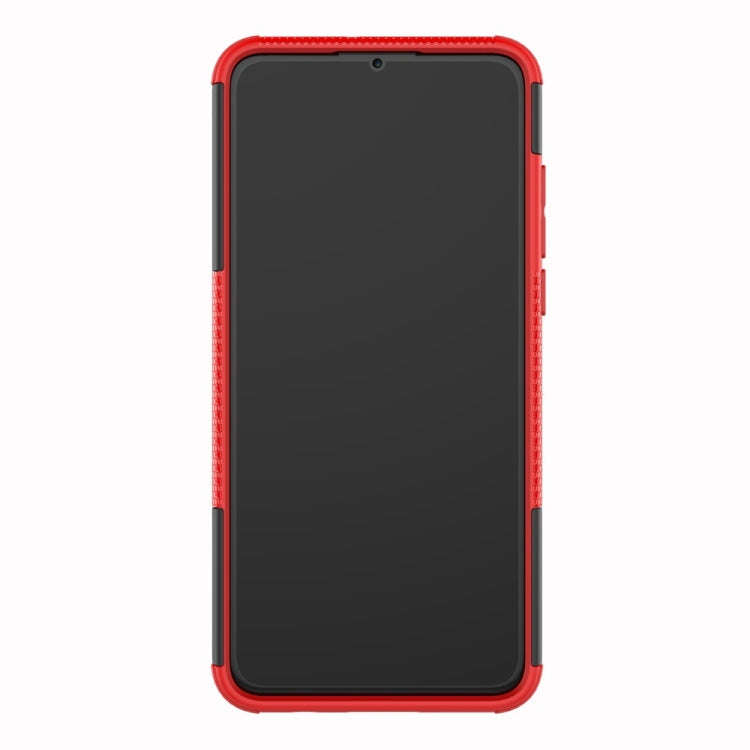 Tire Texture TPU+PC Shockproof Phone Case for Huawei P30 Lite / Nova 4e, with Holder (Red)