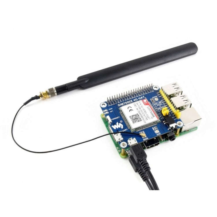 Waveshare 4G / 3G / 2G / GSM / GPRS / GNSS HAT for Raspberry Pi, LTE CAT4, for Southeast Asia, We...