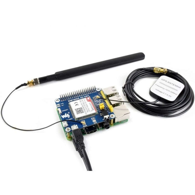 Waveshare 4G / 3G / 2G / GSM / GPRS / GNSS HAT for Raspberry Pi, LTE CAT4, for Southeast Asia, We...