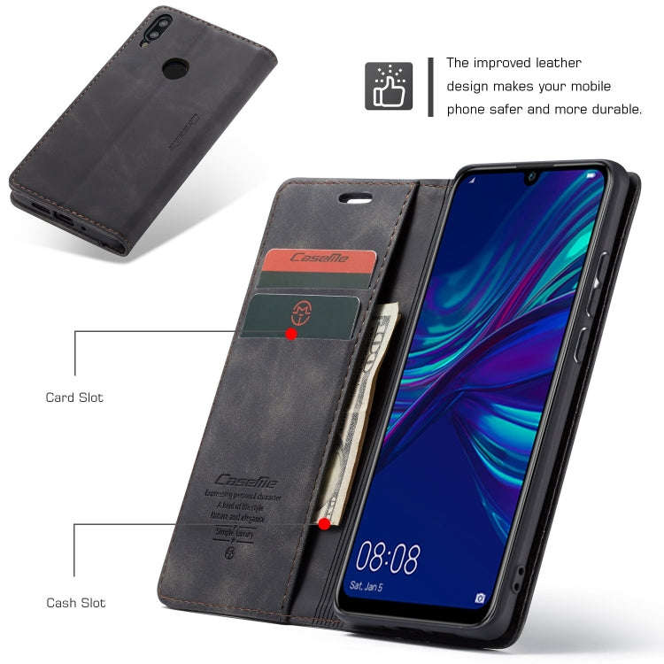 CaseMe Multifunctional Retro Frosted Horizontal Flip Leather Case for Huawei P Smart 2019 /  Hono...