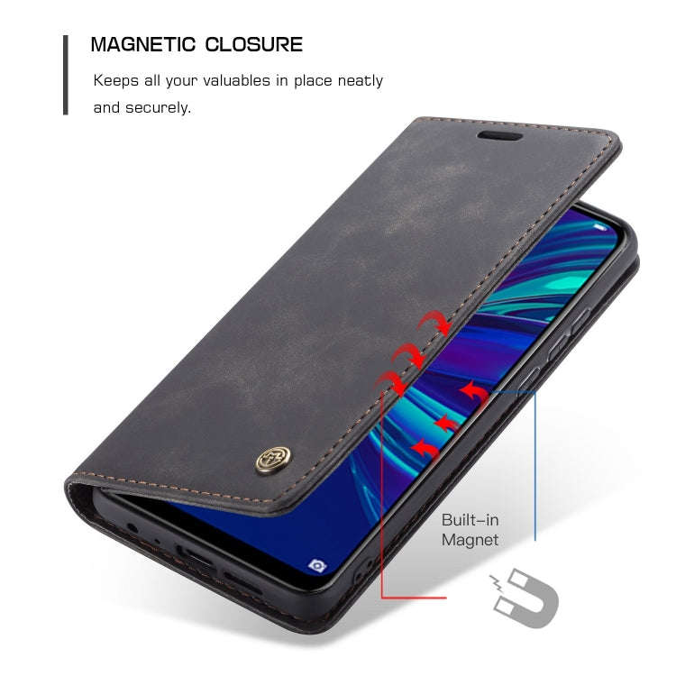 CaseMe Multifunctional Retro Frosted Horizontal Flip Leather Case for Huawei P Smart 2019 /  Hono...