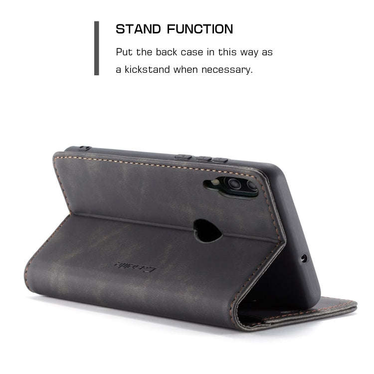 CaseMe Multifunctional Retro Frosted Horizontal Flip Leather Case for Huawei P Smart 2019 /  Hono...