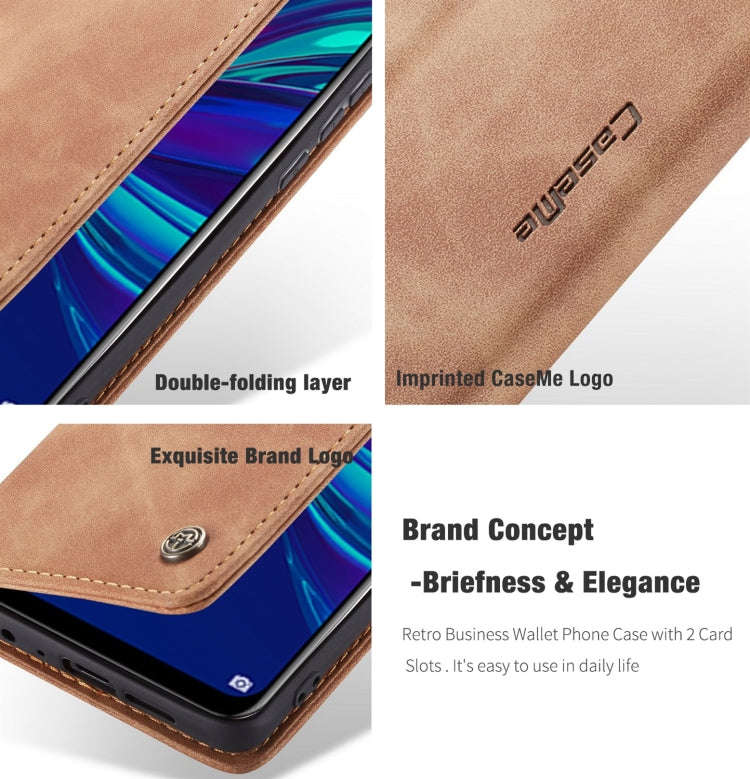 CaseMe Multifunctional Retro Frosted Horizontal Flip Leather Case for Huawei P Smart 2019 /  Hono...