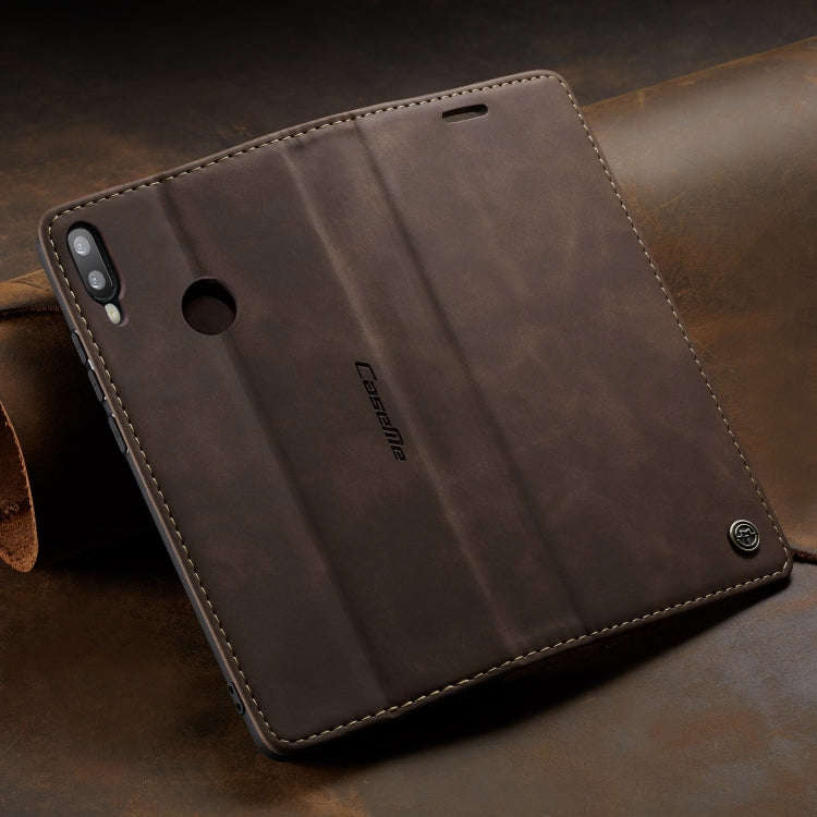 CaseMe Multifunctional Retro Frosted Horizontal Flip Leather Case for Huawei P Smart 2019 /  Hono...