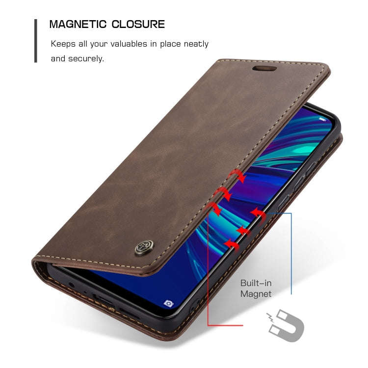 CaseMe Multifunctional Retro Frosted Horizontal Flip Leather Case for Huawei P Smart 2019 /  Hono...