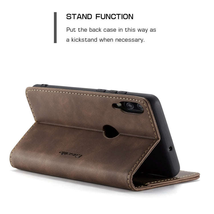 CaseMe Multifunctional Retro Frosted Horizontal Flip Leather Case for Huawei P Smart 2019 /  Hono...