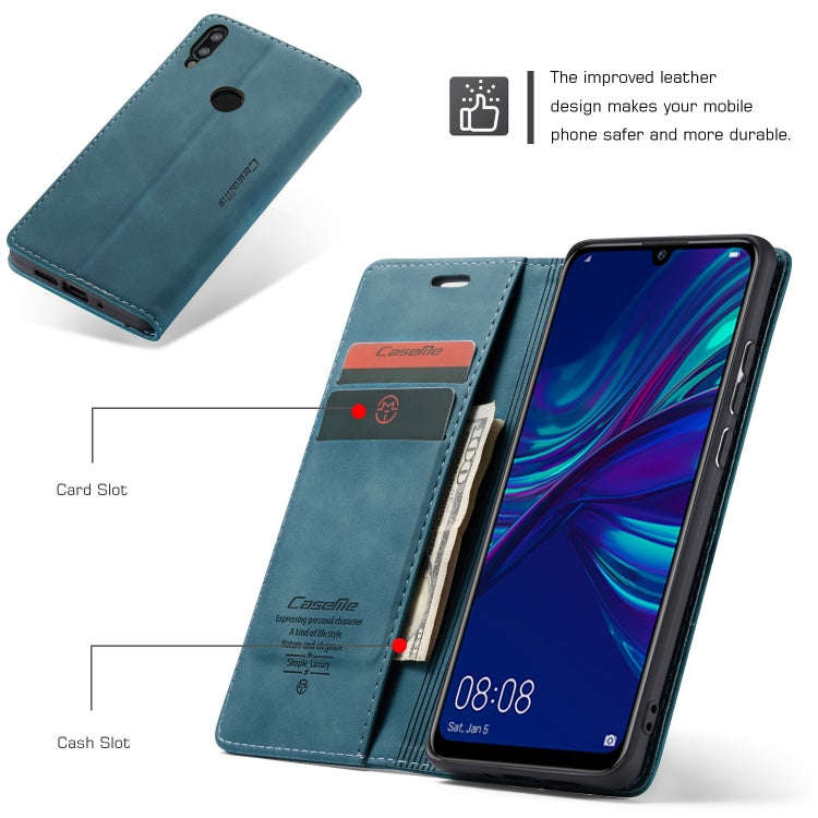 CaseMe Multifunctional Retro Frosted Horizontal Flip Leather Case for Huawei P Smart 2019 /  Hono...