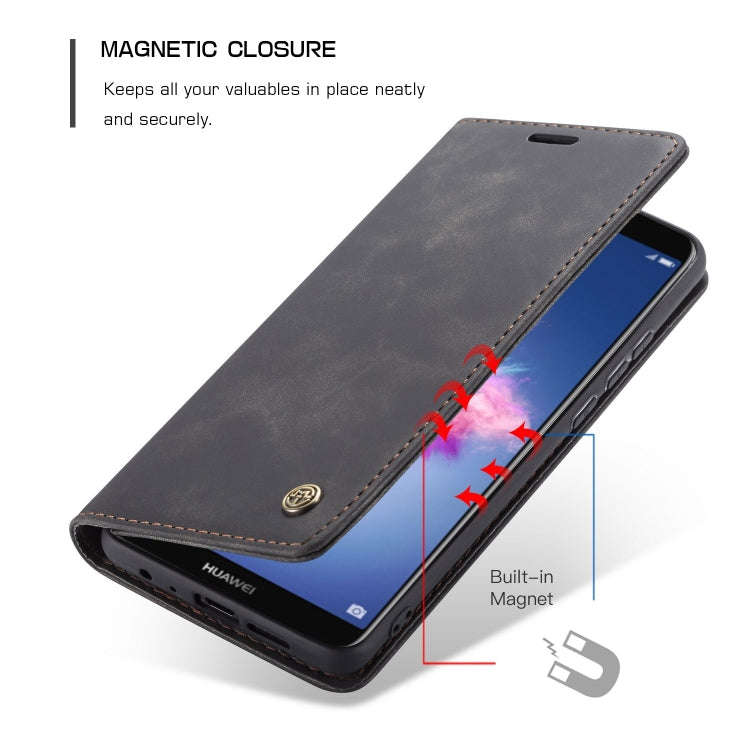 CaseMe Multifunctional Retro Frosted Horizontal Flip Leather Case for Huawei P Smart / Enjoy 7S /...