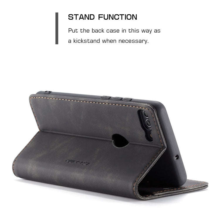 CaseMe Multifunctional Retro Frosted Horizontal Flip Leather Case for Huawei P Smart / Enjoy 7S /...