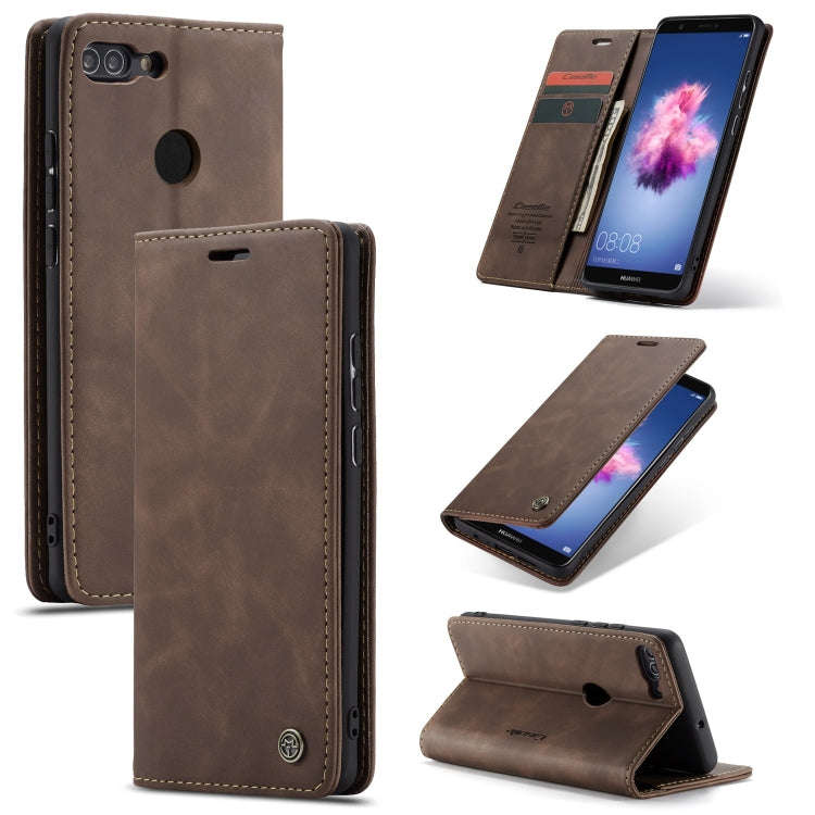 CaseMe Multifunctional Retro Frosted Horizontal Flip Leather Case for Huawei P Smart / Enjoy 7S /...