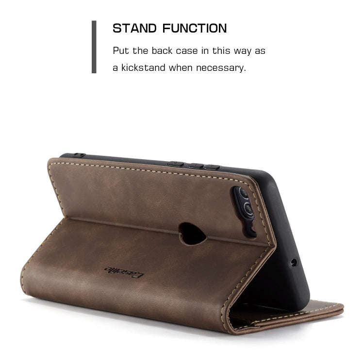 CaseMe Multifunctional Retro Frosted Horizontal Flip Leather Case for Huawei P Smart / Enjoy 7S /...