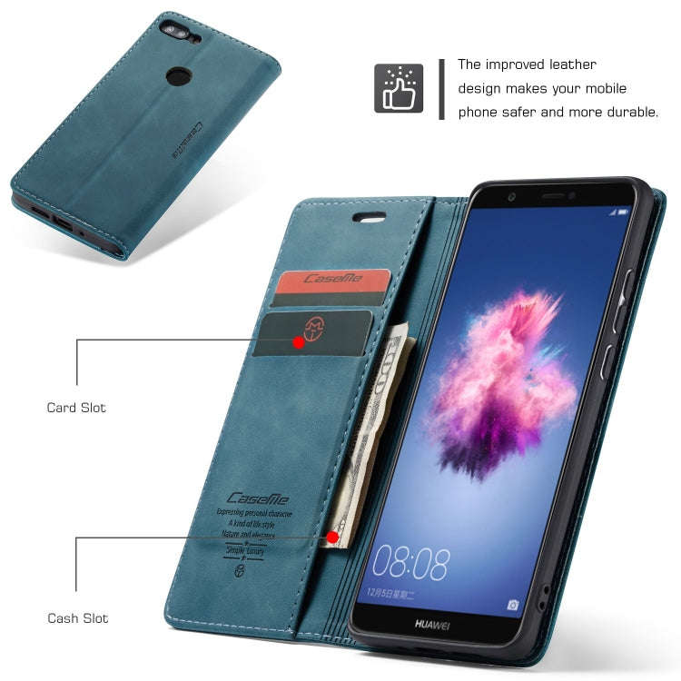 CaseMe Multifunctional Retro Frosted Horizontal Flip Leather Case for Huawei P Smart / Enjoy 7S /...