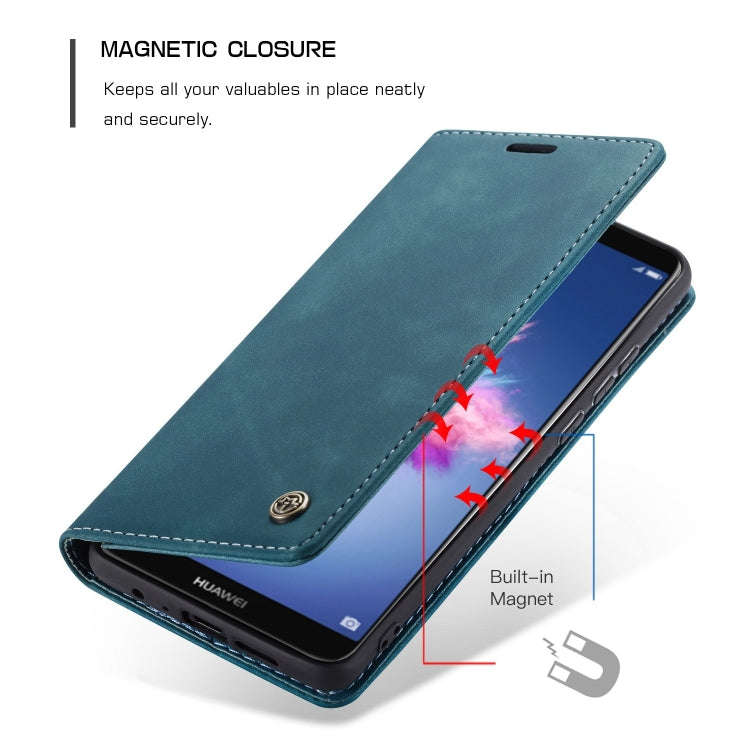 CaseMe Multifunctional Retro Frosted Horizontal Flip Leather Case for Huawei P Smart / Enjoy 7S /...
