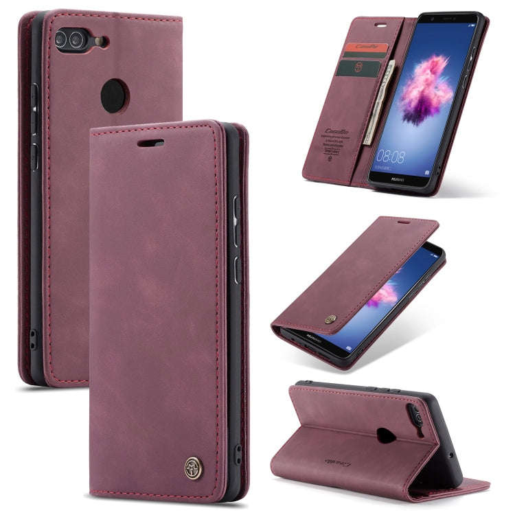CaseMe Multifunctional Retro Frosted Horizontal Flip Leather Case for Huawei P Smart / Enjoy 7S /...