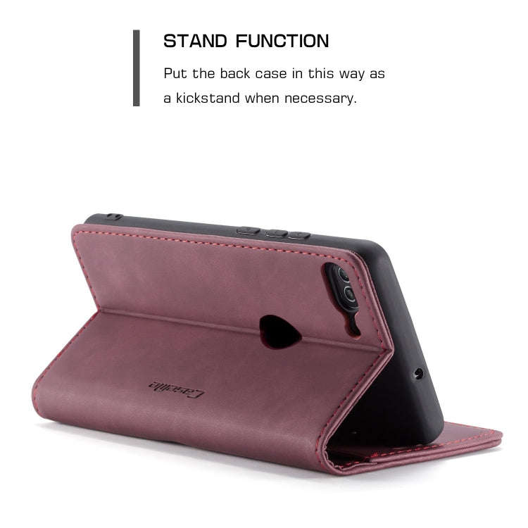 CaseMe Multifunctional Retro Frosted Horizontal Flip Leather Case for Huawei P Smart / Enjoy 7S /...