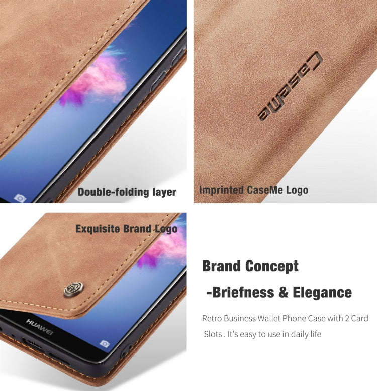 CaseMe Multifunctional Retro Frosted Horizontal Flip Leather Case for Huawei P Smart / Enjoy 7S /...