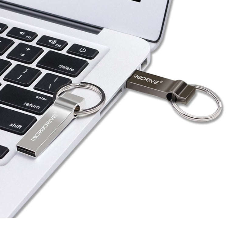 MicroDrive 16GB USB 2.0 Metal Keychain U Disk (Black)