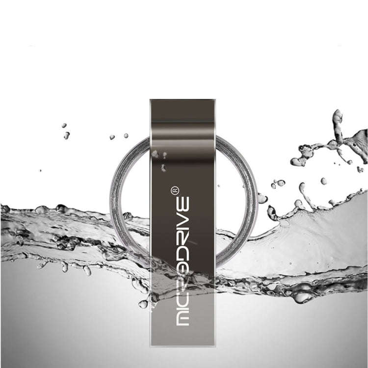 MicroDrive 128GB USB 2.0 Metal Keychain U Disk (Grey)