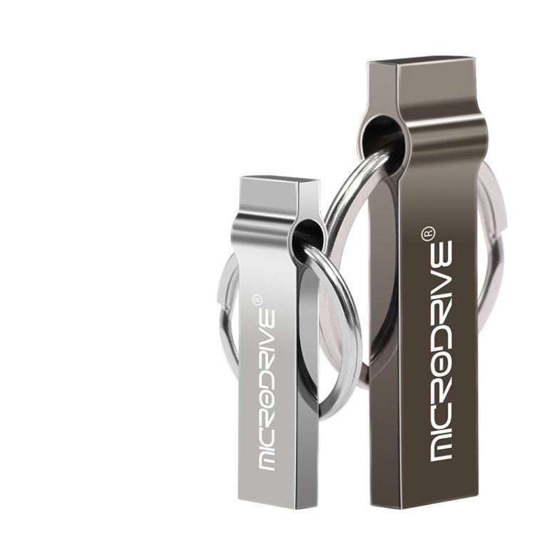 MicroDrive 128GB USB 2.0 Metal Keychain U Disk (Grey)