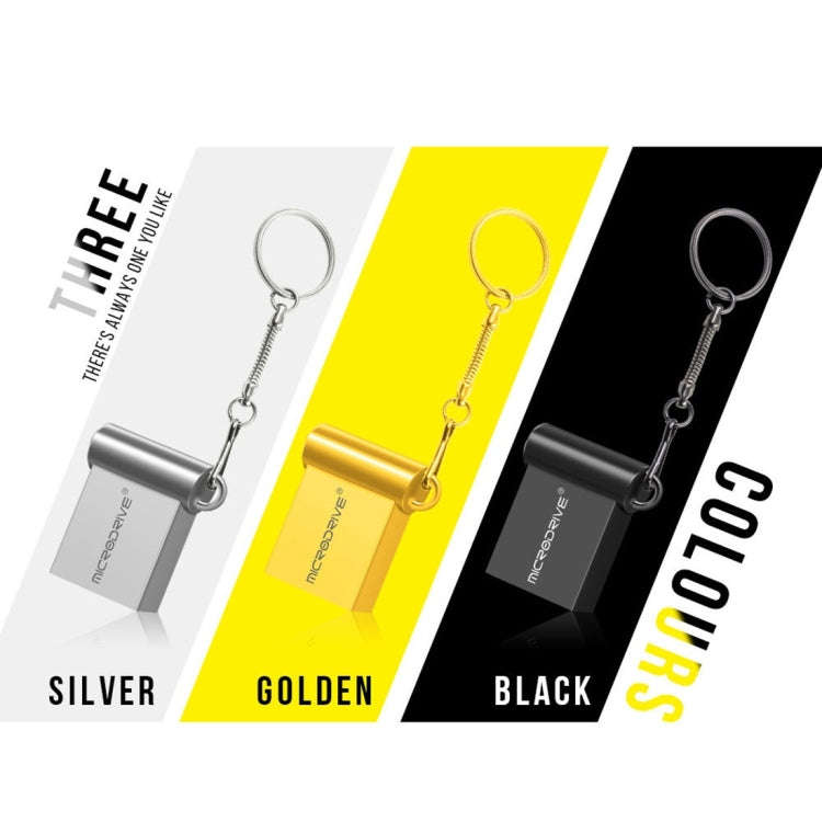 MicroDrive 16GB USB 2.0 Metal Mini USB Flash Drives U Disk (Black)