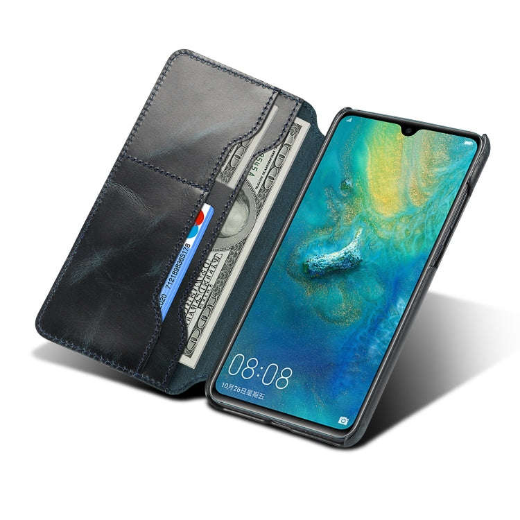 Oil Wax Cowhide Horizontal Flip Leather Case for Huawei Mate 20, with Card Slots & Wallet