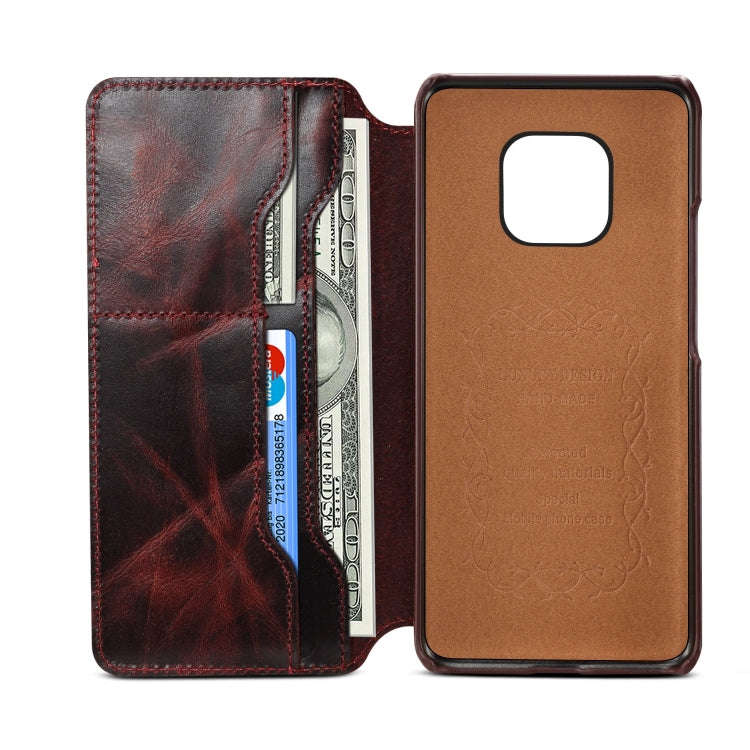 Oil Wax Cowhide Horizontal Flip Leather Case for Huawei Mate 20 Pro, with Card Slots & Wallet