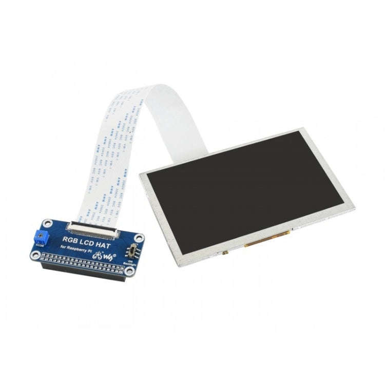 Waveshare 5.0 inch 800x480 IPS Display for Raspberry Pi, DPI interface, No Touch