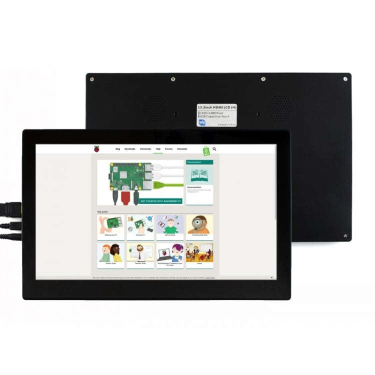 Waveshare 13.3 inch IPS 1920x1080 Capacitive Touch Screen LCD with Toughened Glass Cover, Support...