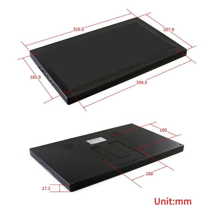 Waveshare 13.3 inch IPS 1920x1080 Capacitive Touch Screen LCD with Toughened Glass Cover, Support...