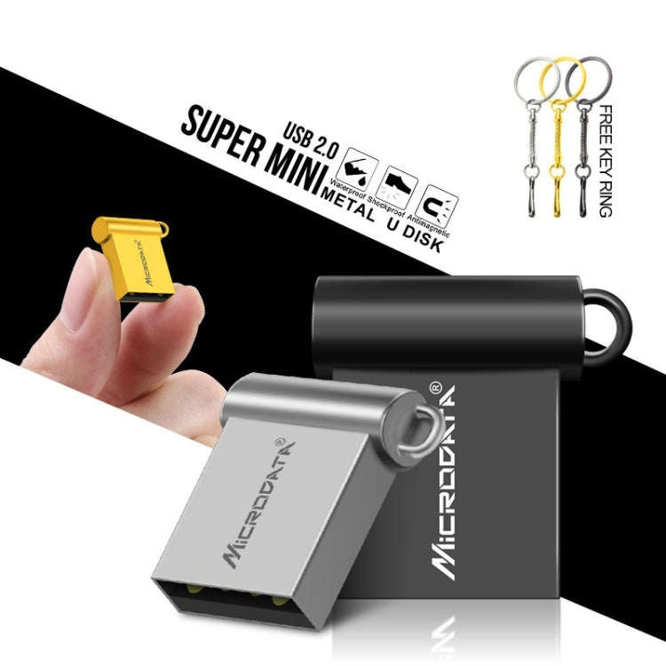 MiCRODATA 8GB USB 2.0 Computer and Car Two-use Mini U Disk (Black)