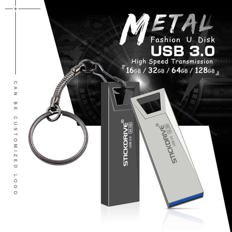 STICKDRIVE 128GB USB 3.0 High Speed Mini Metal U Disk (Black)