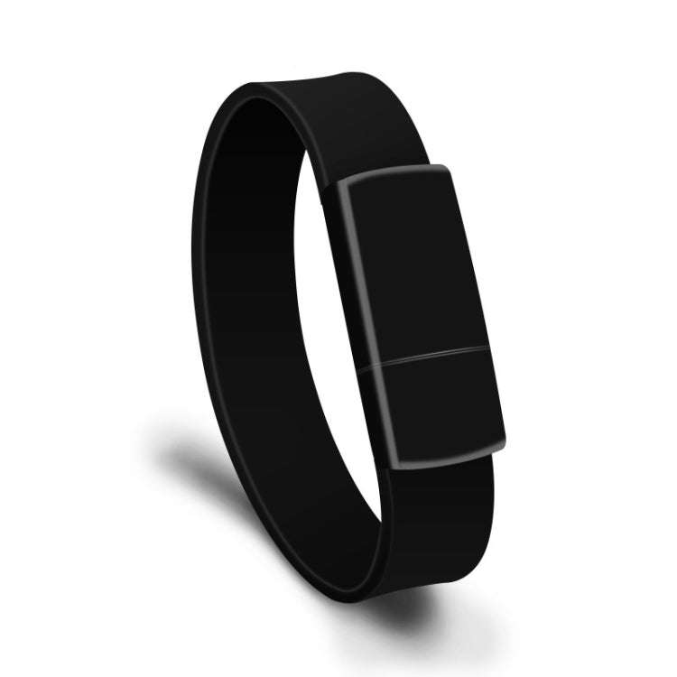 MicroDrive 8GB USB 2.0 Fashion Bracelet Wristband U Disk (Black)