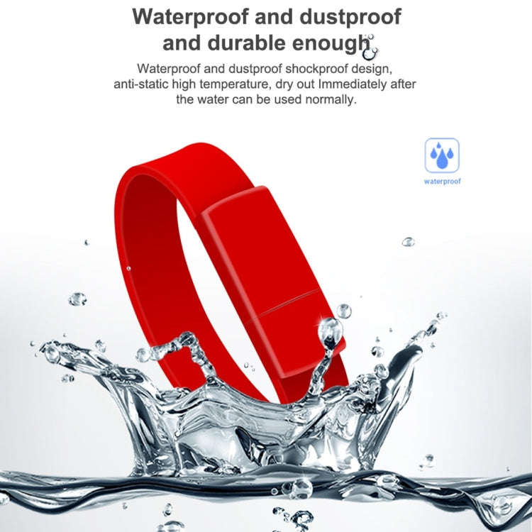 MicroDrive 64GB USB 2.0 Fashion Bracelet Wristband U Disk (Blue)