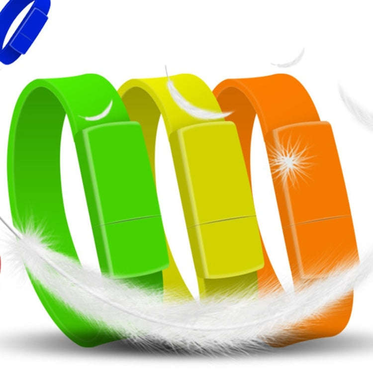 MicroDrive 128GB USB 2.0 Fashion Bracelet Wristband U Disk (Green)