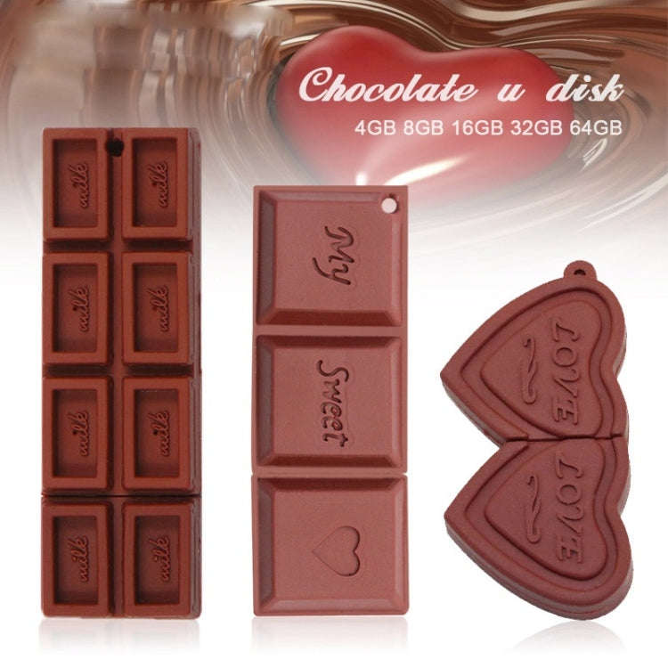 MicroDrive 4GB USB 2.0 Creative Heart Chocolate U Disk