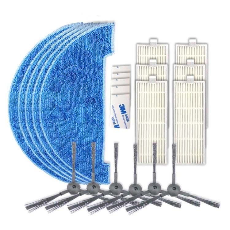 XI297 3 Pairs K614 Side Brushes + 5 PCS K636 Rags + 6 PCS I207 Filters+ 5 PCS G604 Magic Adhesive...