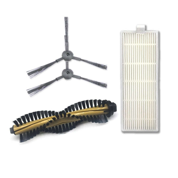 XI214 K614 Side Brushes + I207 Filter + I202 Main Brush Set for ILIFE A4