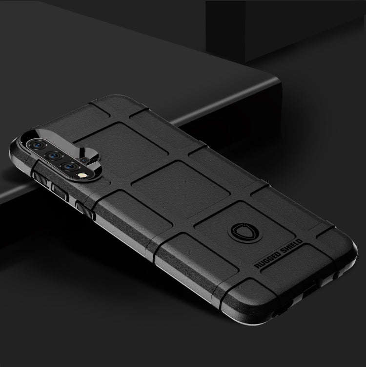 Shockproof Rugged Shield Full Coverage Protective Silicone Case for Huawei Nova 5 (Black)