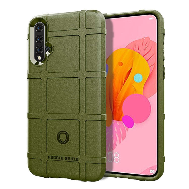 Shockproof Rugged Shield Full Coverage Protective Silicone Case for Huawei Nova 5 (Green)