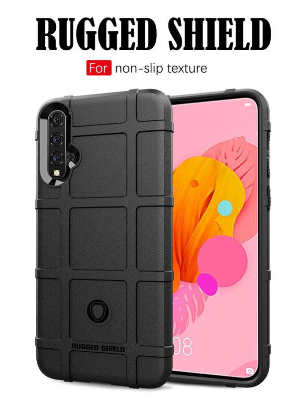 Shockproof Rugged Shield Full Coverage Protective Silicone Case for Huawei Nova 5 (Green)